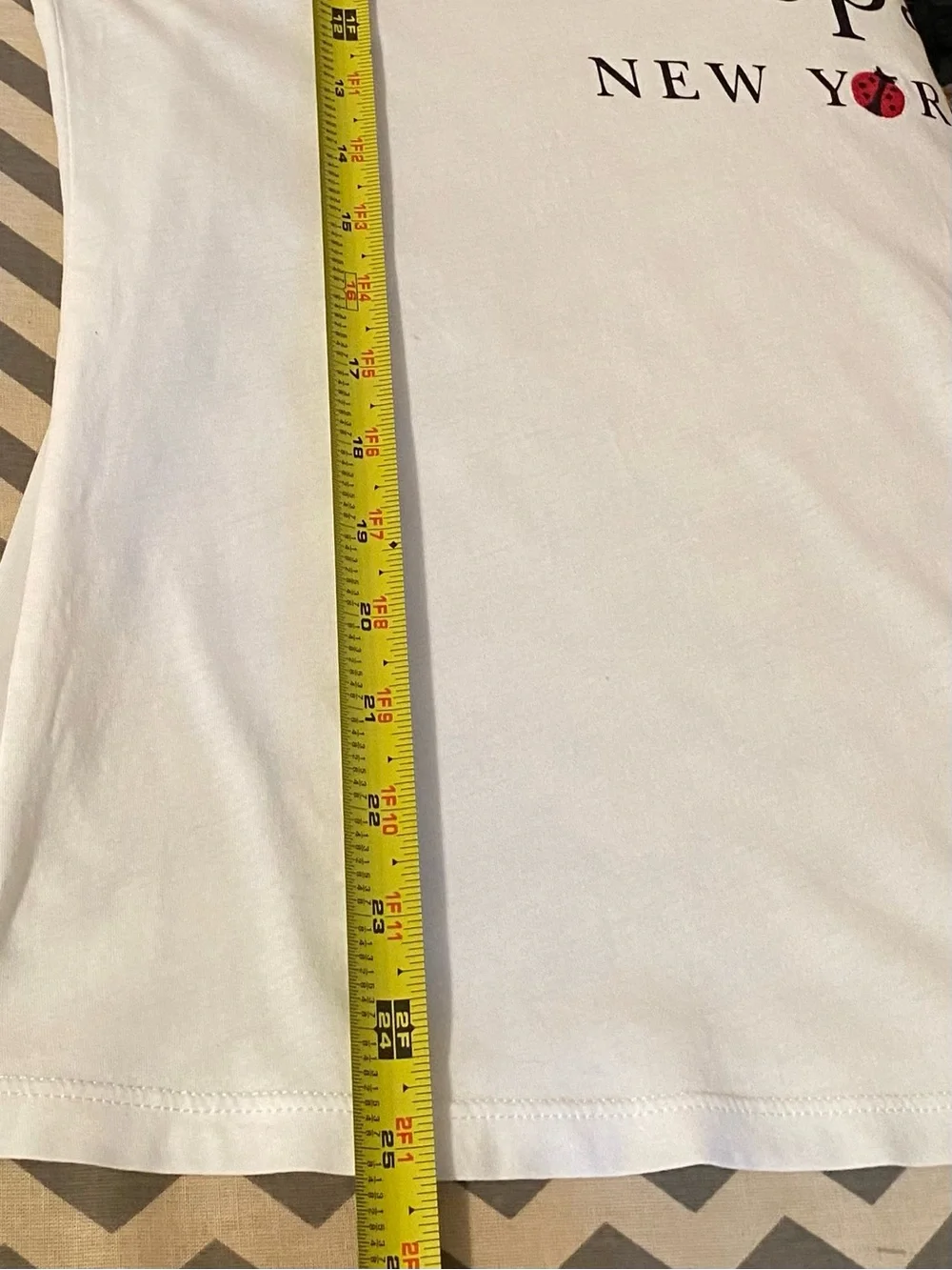 KATE SPADE Wom L Ladybug Patch Logo Crew-Neck T-Shirt Top